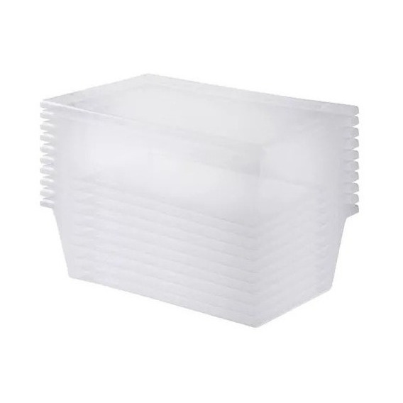 Pack De 10 Caja Wenco Transparente Mybox De 6 Lts 34x21x11 