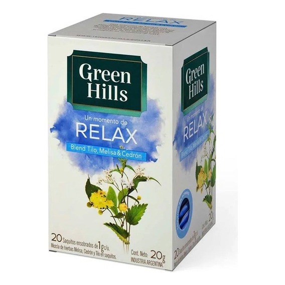 Te En Saquitos Green Hills Blend Relax X 20 Saquitos