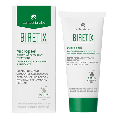 Biretix Micropeel 50ml Tratamiento Exfoliante Tipo de piel Grasa