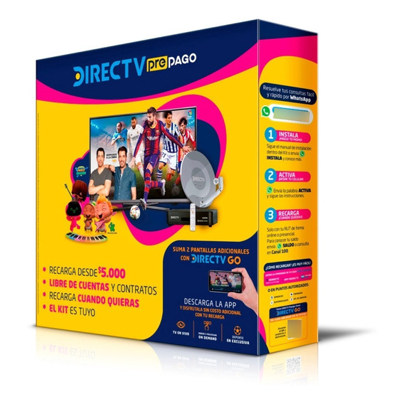 Kit Prepago Directv Incluye Directv Go Sin Costo Adicional*