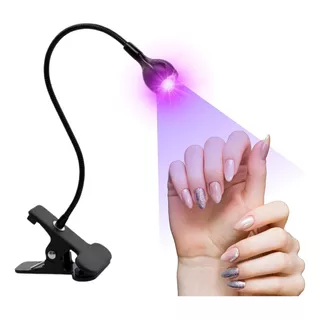 Luminaria Led Uv Clip Cabine Secagem Unhas Esmaltes Gel Cor Preto Voltagem 110v/220v