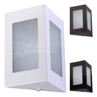 3 Arandela Triângular Alumínio Muro Parede Externa Inter Cor Branco 110v/220v (bivolt)