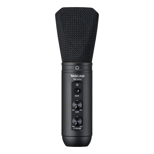 Micrófono de condensador Tascam TM-250u USB-c, color negro