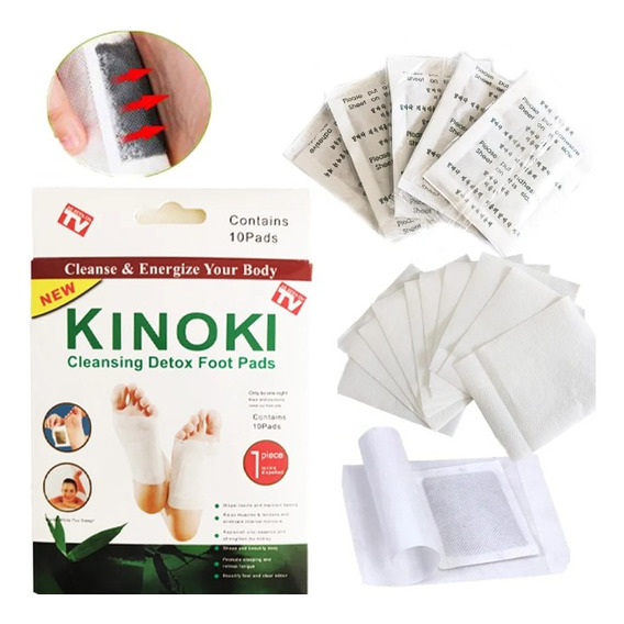 Parche Pies Desintox Kinoki 100% Natural. Caja X 10 Parches Color foto