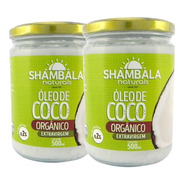 Kit 2 Óleo De Coco Orgânico Extra-virgem Shambala 500ml