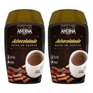 Achocolatado Zero Açucar  Color Andina 200g-2 Pacotes