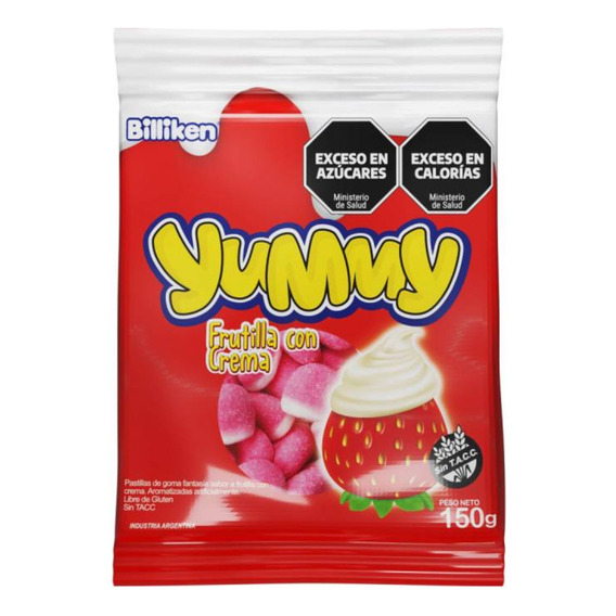 Gomitas Billiken Yummy frutilla con gelatina sin TACC 150 g 