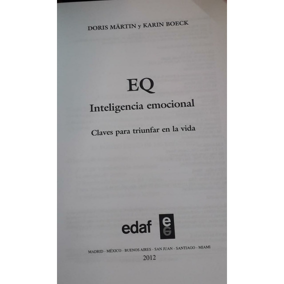 Eq. Inteligencia Emocional - Doris Martin - Edaf