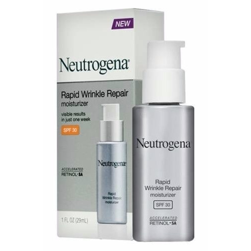 Crema Moisturizer Broad Spectrum SPF 30 Neutrogena Rapid Wrinkle Repair para piel normal de 29mL
