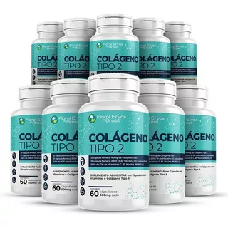 Colágeno Tipo 2 I I 20x 60 Cápsulas + Vitaminas Máx 1 Ao Dia Sabor Sem Sabor