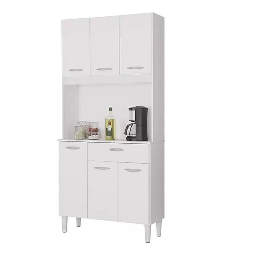 Armario Mueble De Cocina Kit Multiuso Aparador Color Blanco