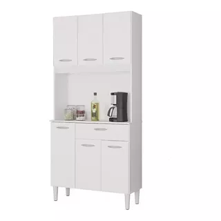 Armario Mueble De Cocina Kit Multiuso Aparador Color Blanco