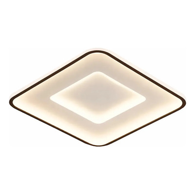 Plafón Led Moderno Luz Desing 20w Blanco Y Negro 30cm Blanco Con Negro