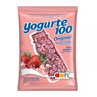 Bala Mastigável Yogurte 100 Original 600g