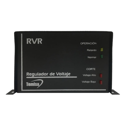 Regulador de voltaje Temisa RVR-2000P 2000VA entrada y salida de 127V CA negro