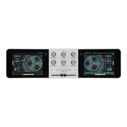 Controlador de DJ Monster GODJ MIXER PTBL preto/prata Controlador de DJ Monster GODJ MIXER PTBL preto/prata