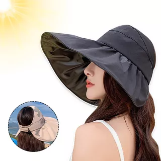 Sombrero Para Sol Dama Playa Verano Proteccion Uv Gorro