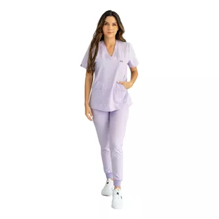 Uniforme Medico Pijama Medica Mujer Antifluidos Lila Jogger