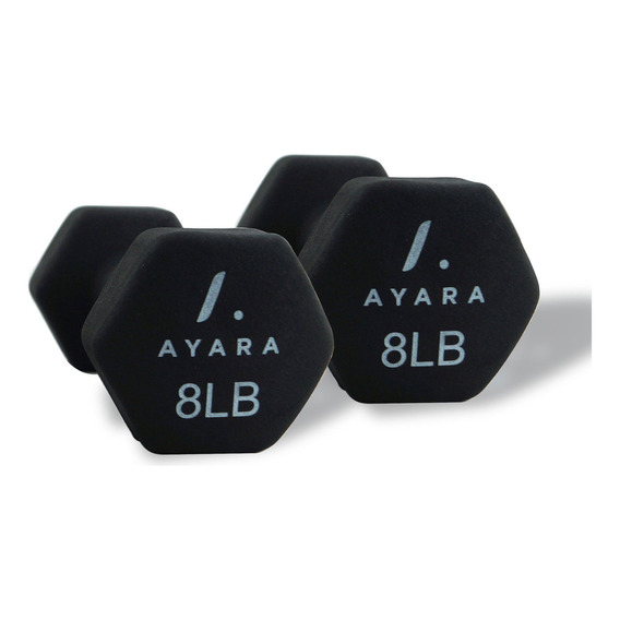 Ayara Mancuernas De Neopreno 8 Lb Man08lb Color Negro