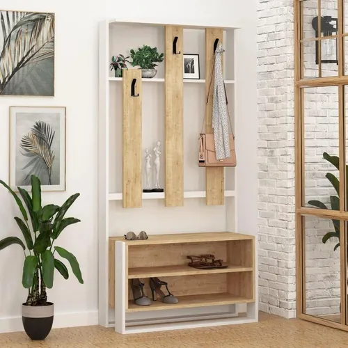 Muebles de entrada con zapatero y perchero sale