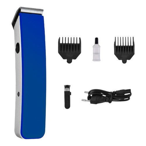 Maquina Afeitadora Patillera Barbera Peluquera Recargable Color Azul 110v