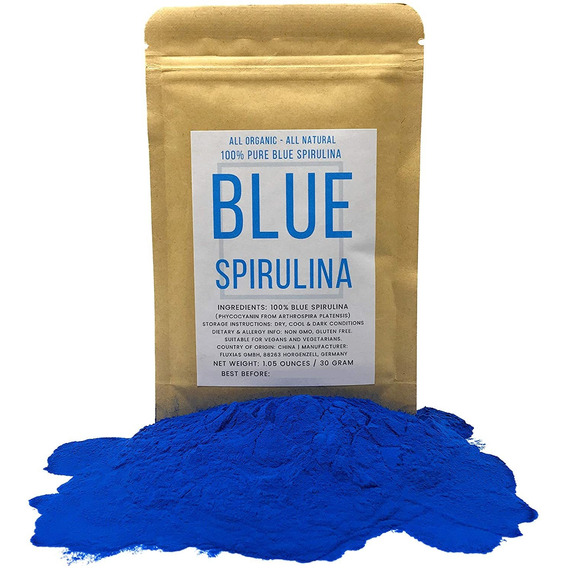 Polvo De Espirulina Azul 100% Puro - Phycocianin - Coloració