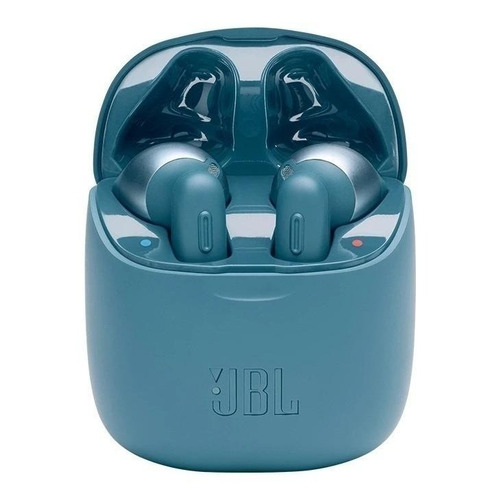 Audífonos in-ear gamer inalámbricos JBL Tune 220TWS azul con luz LED
