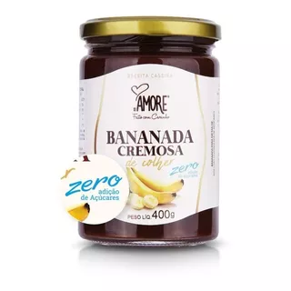 Doce De Bananada Zero Açúcar Banana Premium Zero Açúcar Sem Tacc Em Vidro 400 g
