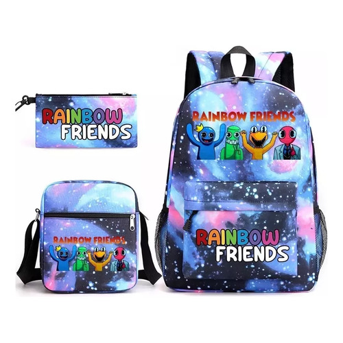 3 piezas de accesorios para mochilas Rainbow Friends, nueva mochila escolar, color D