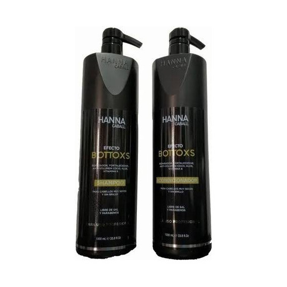 Shampoo+ Acondicionador Efecto Bottox Hanna Caball 1 Litro 