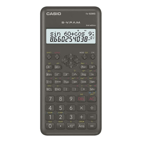 Calculadora científica negra 240 funciones FX-82MS Casio Color Black