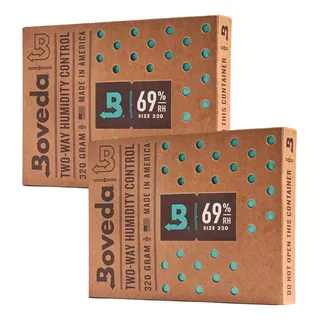 Boveda 69% - 320g Kit C/2un Umidificador Charutos Alimentos