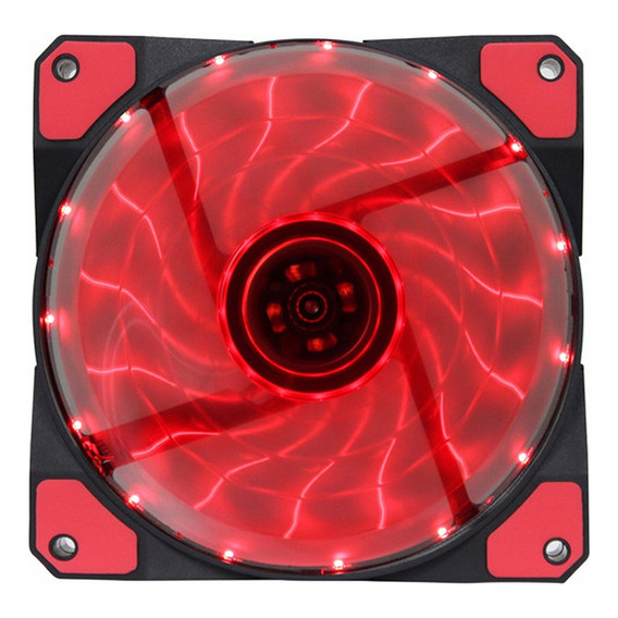 Cooler Gamer Netmak Led Red 120mm 3 Pin Molex Pc Pcreg