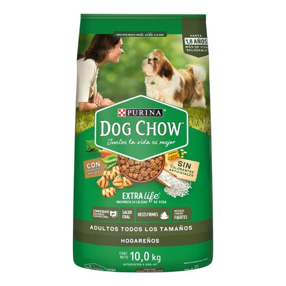 Purina® Dog Chow® Hogareños Croquetas Perro Adulto 10kg Sin