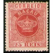 Macao Sello Nuevo Corona Portuguesa X 25 Reis Año 1884