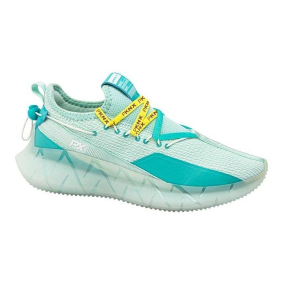 Tenis Caminar Prokennex 706x Azul Con Amarillo Para Mujer