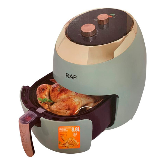 Freidora De Aire Sin Aceite 8.8l 1800w  Color Verde Pastel