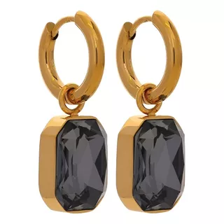 Aros Pluton De Acero Inoxidable Chapado En Oro 18k