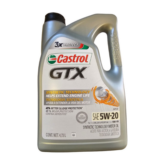 Aceite Motor 5w20 Gtx 4.73 Lts Castrol