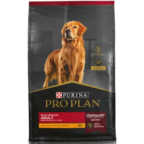 Alimento Pro Plan OptiHealth Pro Plan para perro adulto de raza mediana sabor pollo y arroz en bolsa de 15kg