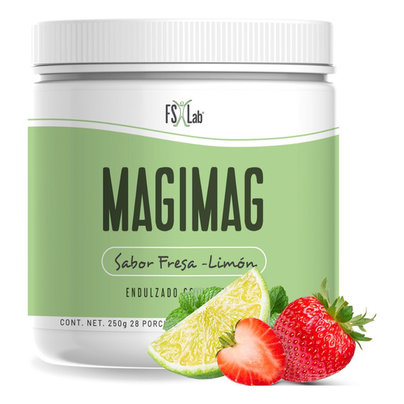 Magimag Citrato De Magnesio En Polvo Naturalslim Sabor Fresa/Limón