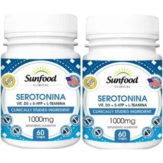 Kit 2 Serotonina 1000mg 120 Cápsulas Sunfood Original