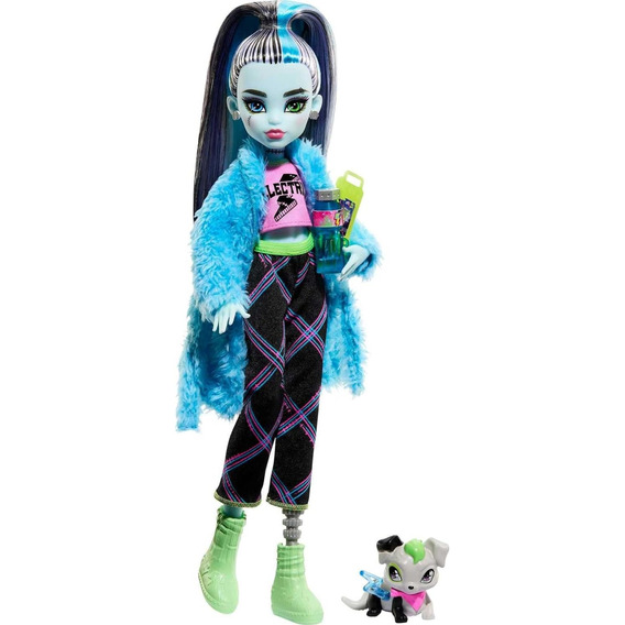 Muñeca Monster High Set De Fiesta De Frankie Stein Con Perro