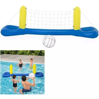 Red De Voley Inflable Para Pileta Con Pelota Juegos Bestway