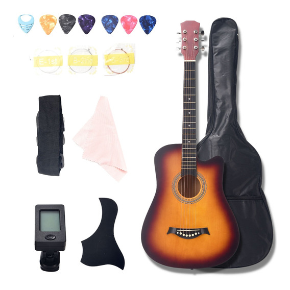 Guitarra Acustica Clasica Con Accesorios Musical Madera 38in