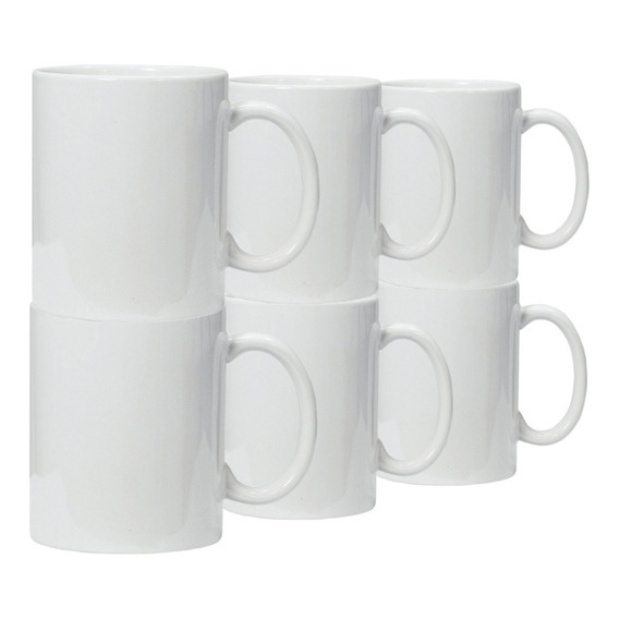 Taza Blanca Tlp 11oz Para Sublimación 36 Piezas Terminado Brillante Full