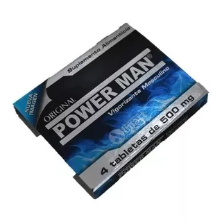 4 Pastilla Power Man Vigorizante Y Energizante 100% Natural!