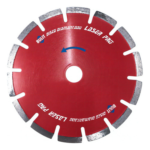 Disco Diamantado Bulit Laser Pro Abrasivo 180mm Color Rojo