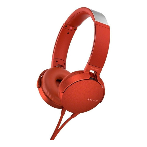 Audífono Sony MDR-XB550AP rojo