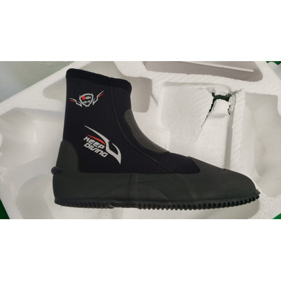 T1292 Zapato Botin Negro De Buceo Con Cierre Keep Diving